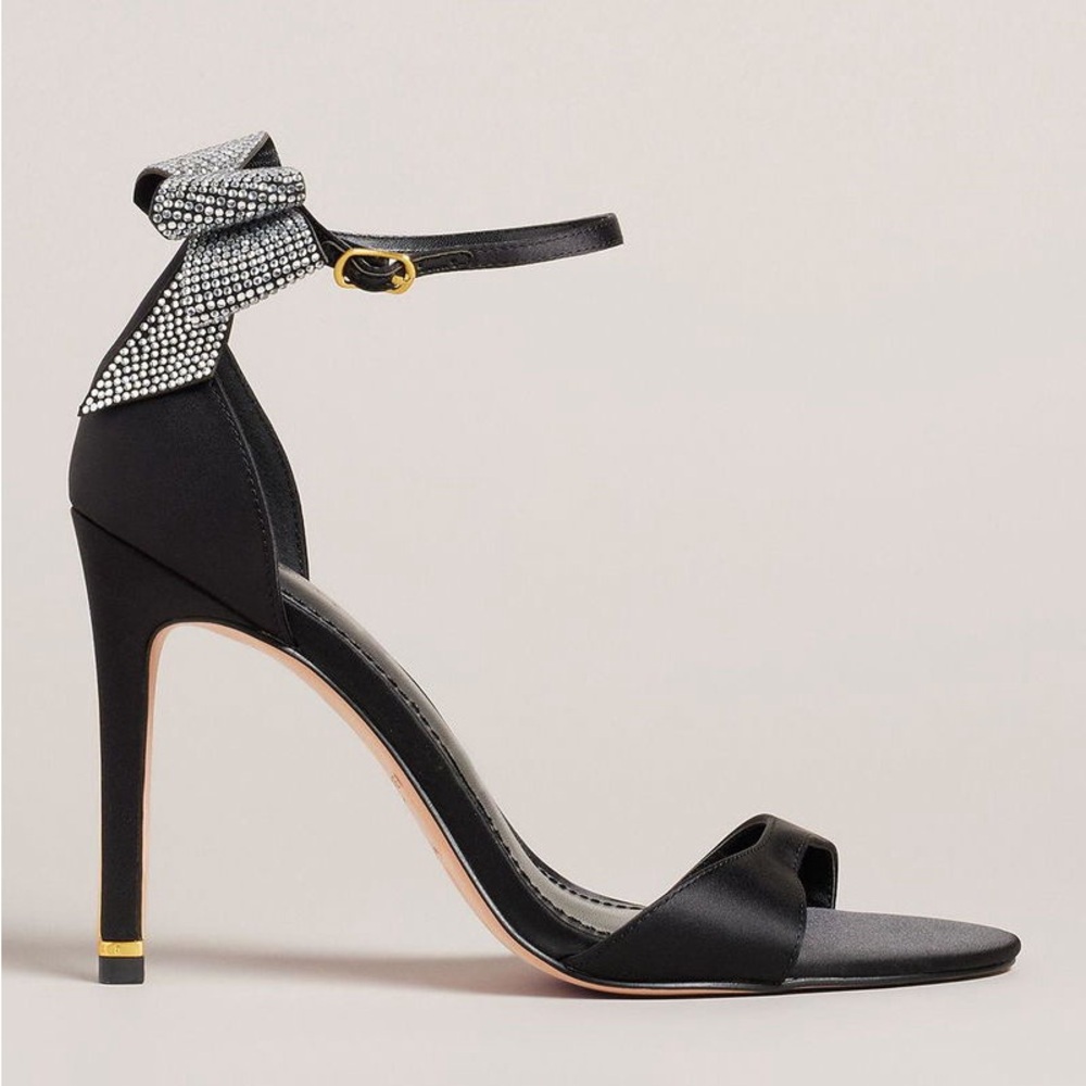 Ted Baker Black Heeled Sandals with Bow